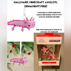 NIB! HALLMARK 2025 MINECRAFT AXOLOTL! YOUR FAV MINECRAFT CHARACTER!!!